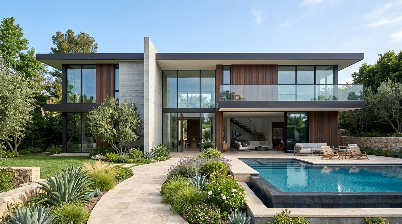 Modern luxury house construction by D Lam Infra